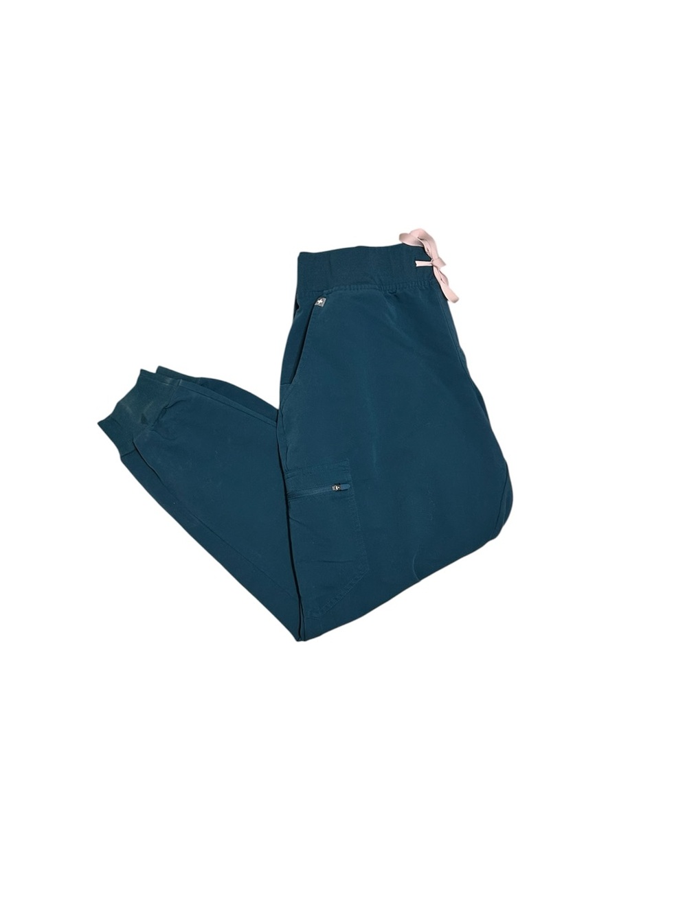 Figs Zamora Jogger Style Caribbean Blue Scrub Pants, Size XL